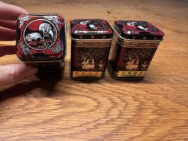 3 Teedosen asiatischem Motiv Japanisches Motiv