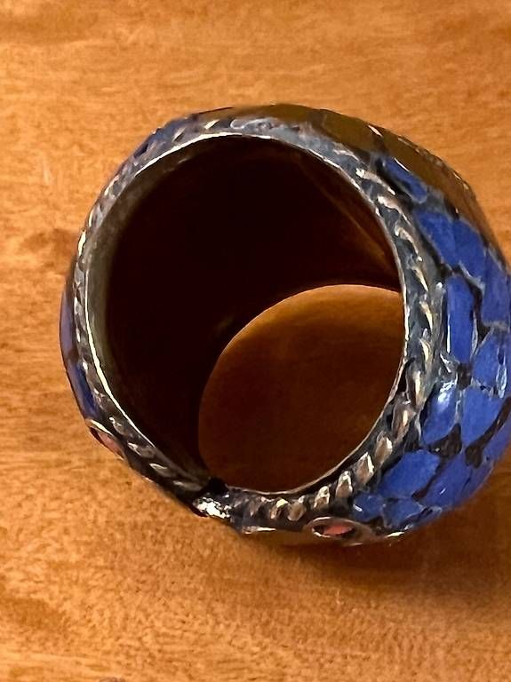 Anelli: Bague berbère mosaique de lapis lazuli – Usato da Neuchâtel venduto da alexandrigor 4