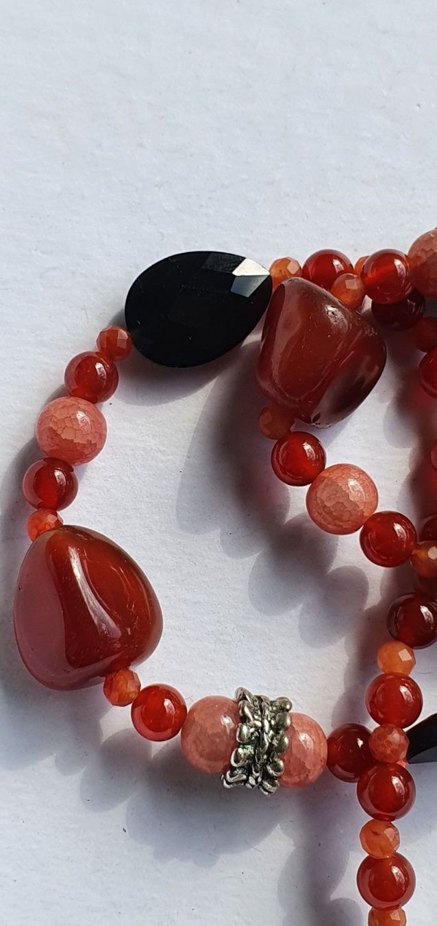 Ketten: Einzigartig Kette. Karneol, Rot Agate, Onix – Neu (gemäss Beschreibung) aus Benglen von Meercat3 5