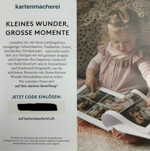 Buoni: Kartenmacherei 10% Online-Gutschein – Nuovo e nell'imballaggio originale da Burgdorf venduto da MCSchweizer88 1
