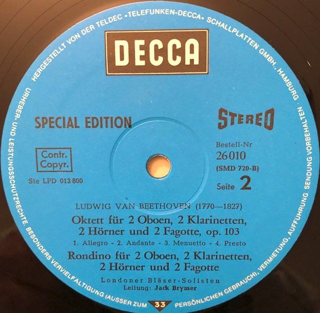 Dischi in vinile: Beethoven – Bläsermusik (LP) – Usato da Grüningen venduto da azulamarillo_vinyl 3