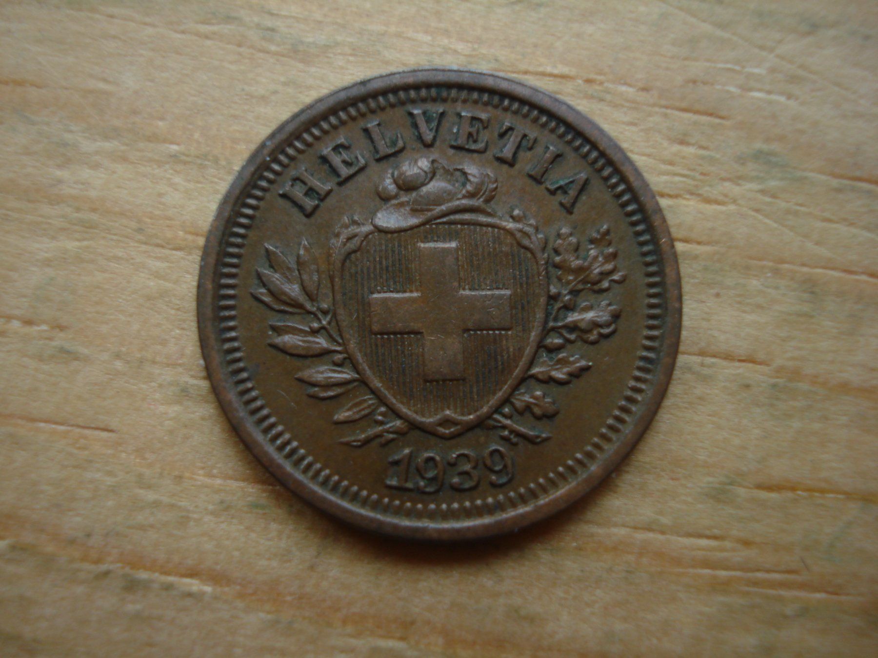 Tutti le monete: (B) 1 Rappen 1939 – Usato da Erlach venduto da Net-Coins
