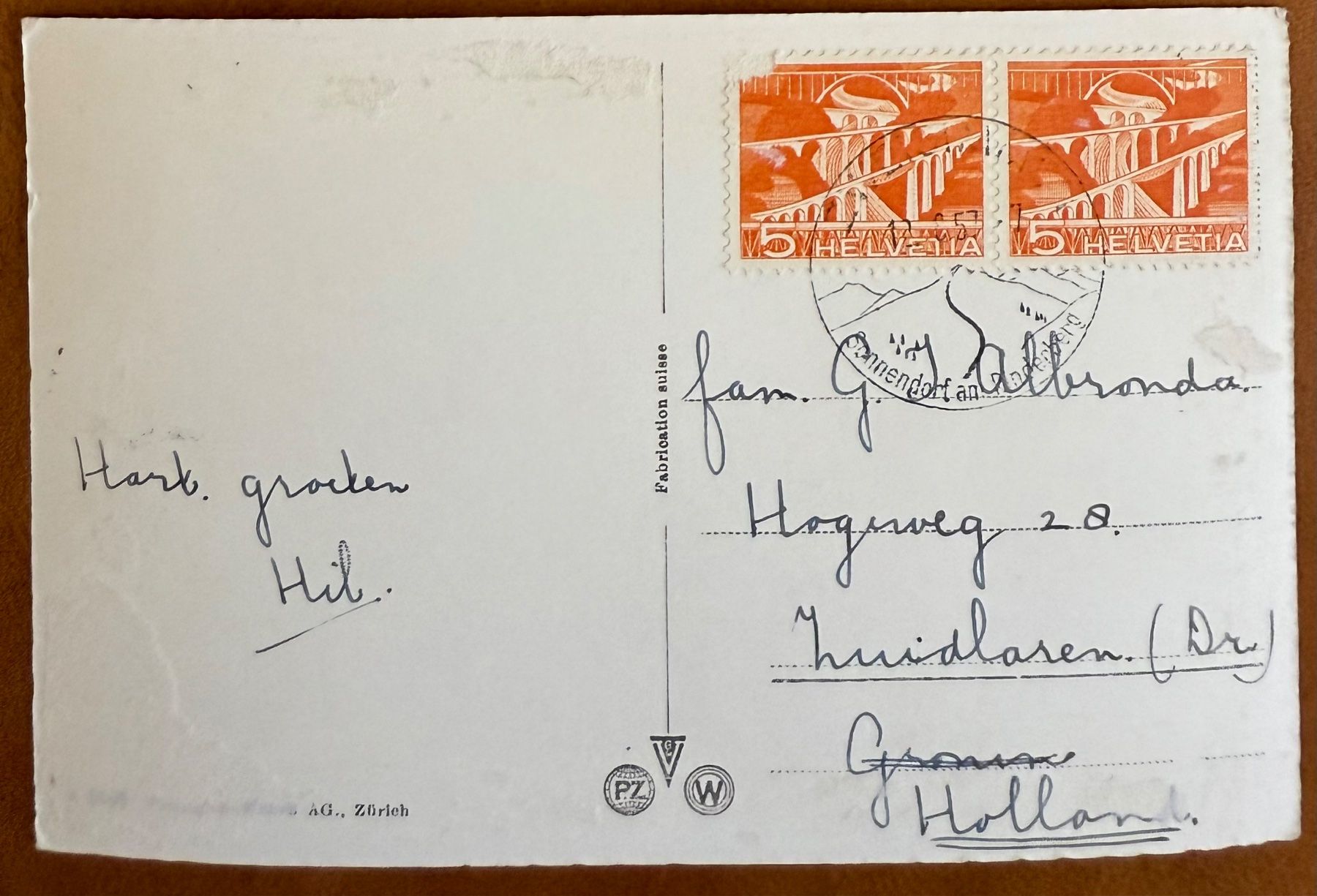 Cartoline postali: Zweisimmen  - Hotel Krone 1957 – Usato da Lutry venduto da Ediego 1