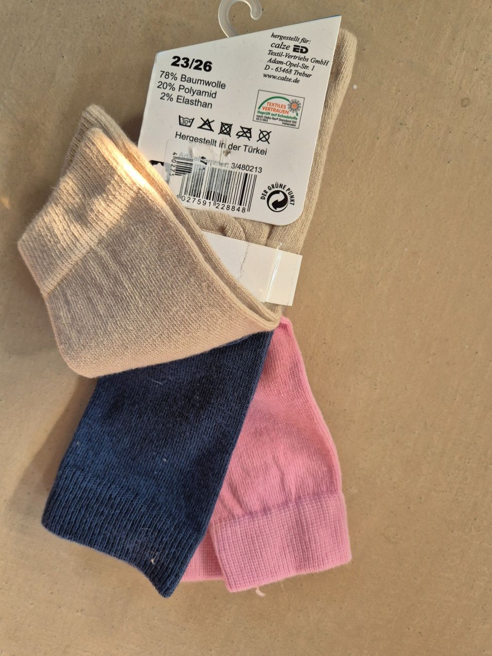 Socken für Kinder: 3 paar Kniesocken uni, Gr. 23-26 – Neu und originalverpackt aus Dietikon von grafad 2