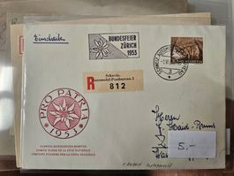 R Brief mit B64 Bundesfeier ZH 1953 portogerecht ! nur 5.--
