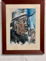 1 AQUARELL 22X31 GERAHMT SIGNIERT UND DATIERT 87
