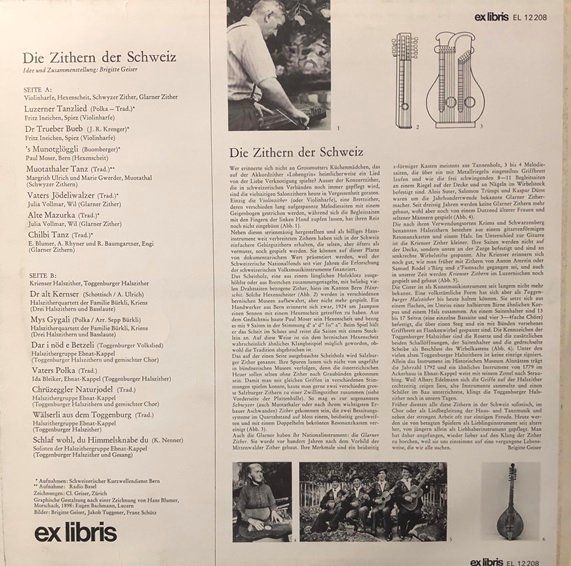 Dischi in vinile: Die Zithern der Schweiz (LP) – Usato da Grüningen venduto da azulmarron 1