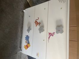 Commode enfant motif Winnie l'ourson blanc occasion