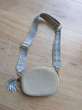 Tasche beige Leder NEU