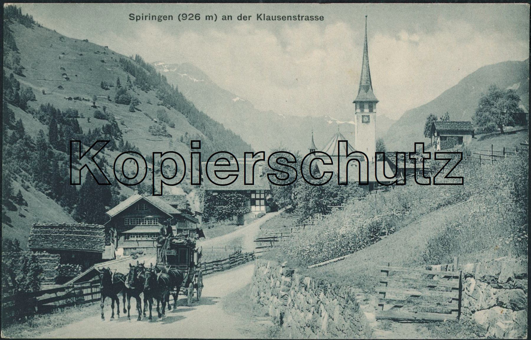 Ansichtskarten: UR Spiringen - Postkutsche - Klausen Pass – Gebraucht aus Schindellegi von Jonathan77