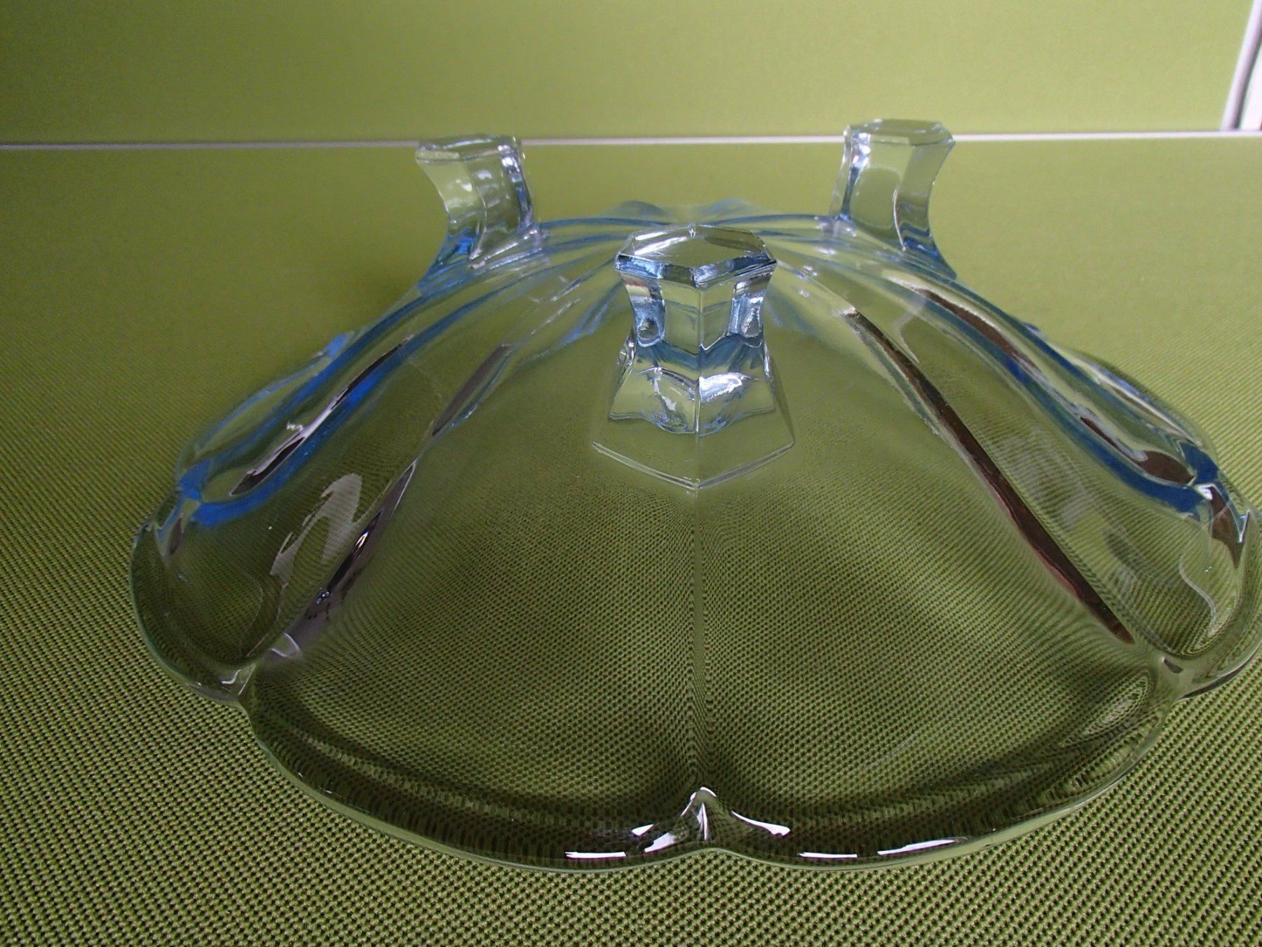 Ciotole: 3 hellblaue Glasschalen auf Füsschen – Usato da Schöfflisdorf venduto da pullux 8
