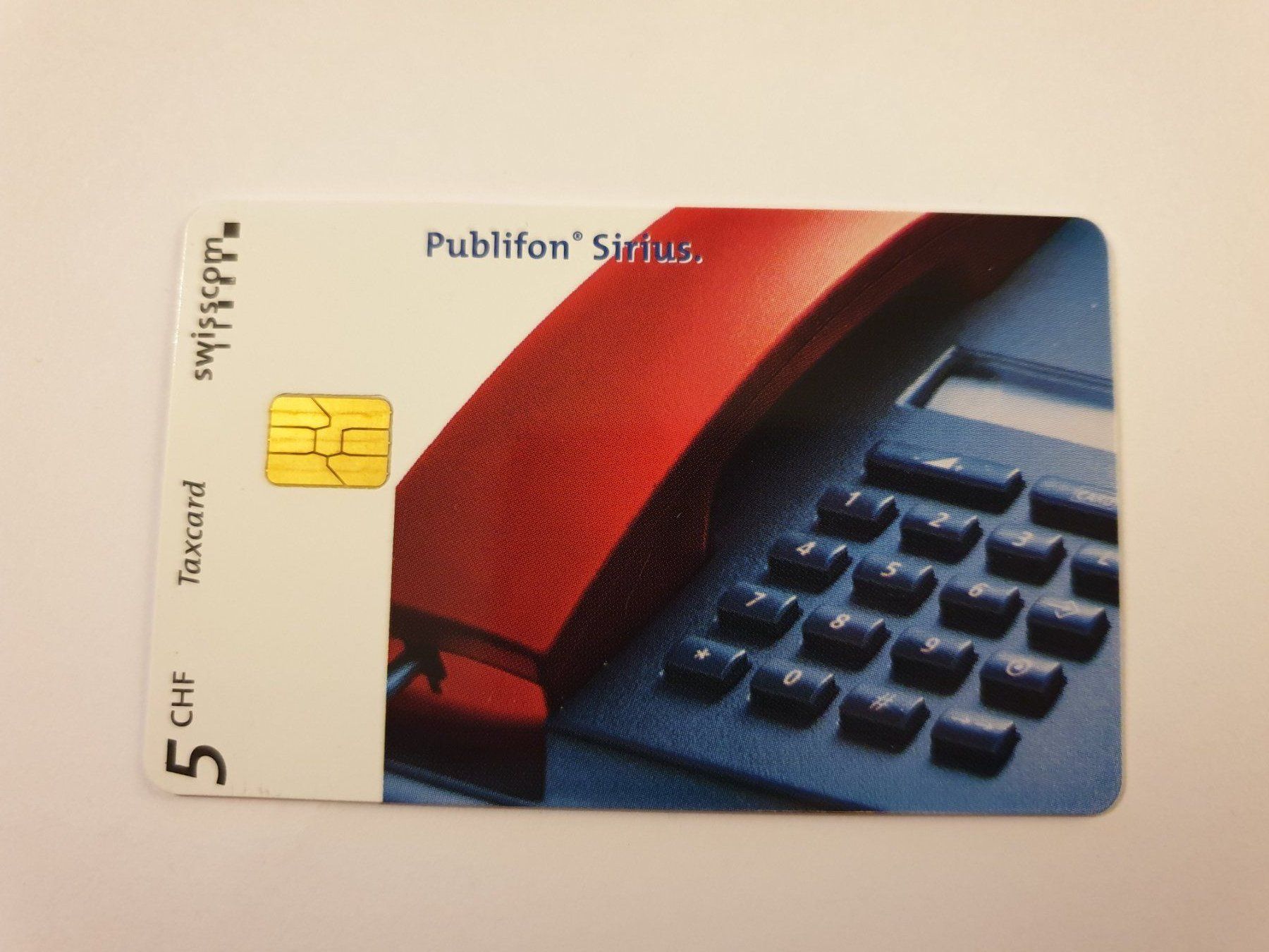 Schede telefoniche: Publifon Sirius – Usato da Rain venduto da chesz