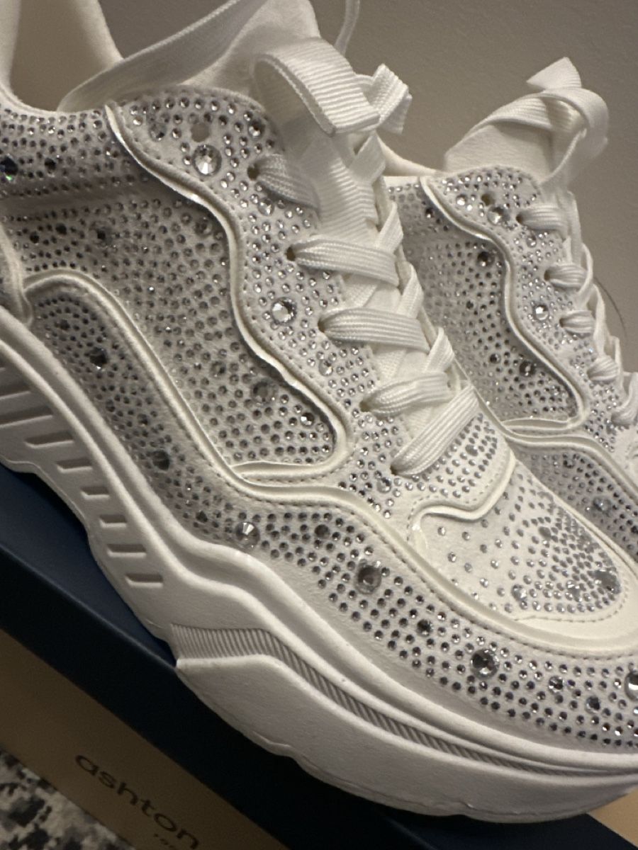 Scarpe da uomo: Ashton Aubry Sneakers mit Strass Weiss Grösse 41 – Nuovo (secondo la descrizione) da Dietikon venduto da vithya88 1
