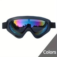 Sportliche Skibrille, Winter, farbiges Glas