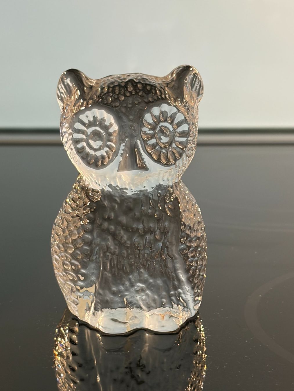 Statuette: Eule farblos Massivglas Eneryda Schweden 60er Jahre – Usato da Zürich venduto da sru_6zc8