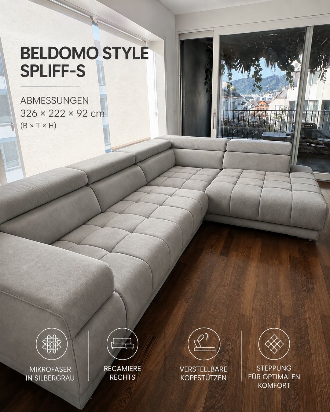 Pfister Sofas: Beldomo Style sofa L-Form Mikrofaser gebraucht – Gebraucht aus Zürich von luk_d9jj