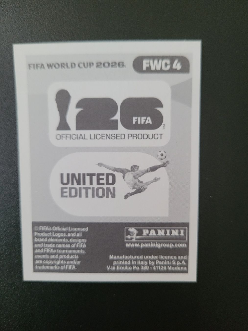 Panini Cartes à collectionner: Panini World Cup 2026 Fwc 4 – Neuf (Voir description) à St-Maurice par happy.family 1