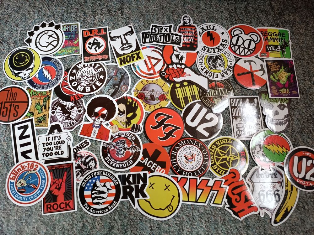 50x Sticker Rock and Roll Bands History (Neu und originalverpackt) in ...