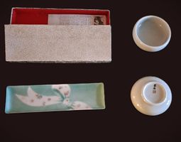 Schöner Sushiteller Tutanka,  2 Essschälchen, 2 Chop Teller