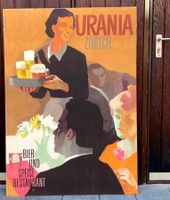 🌟XL Poster Plakat 1950er URANIA Restaurant Zürich Koella🌟