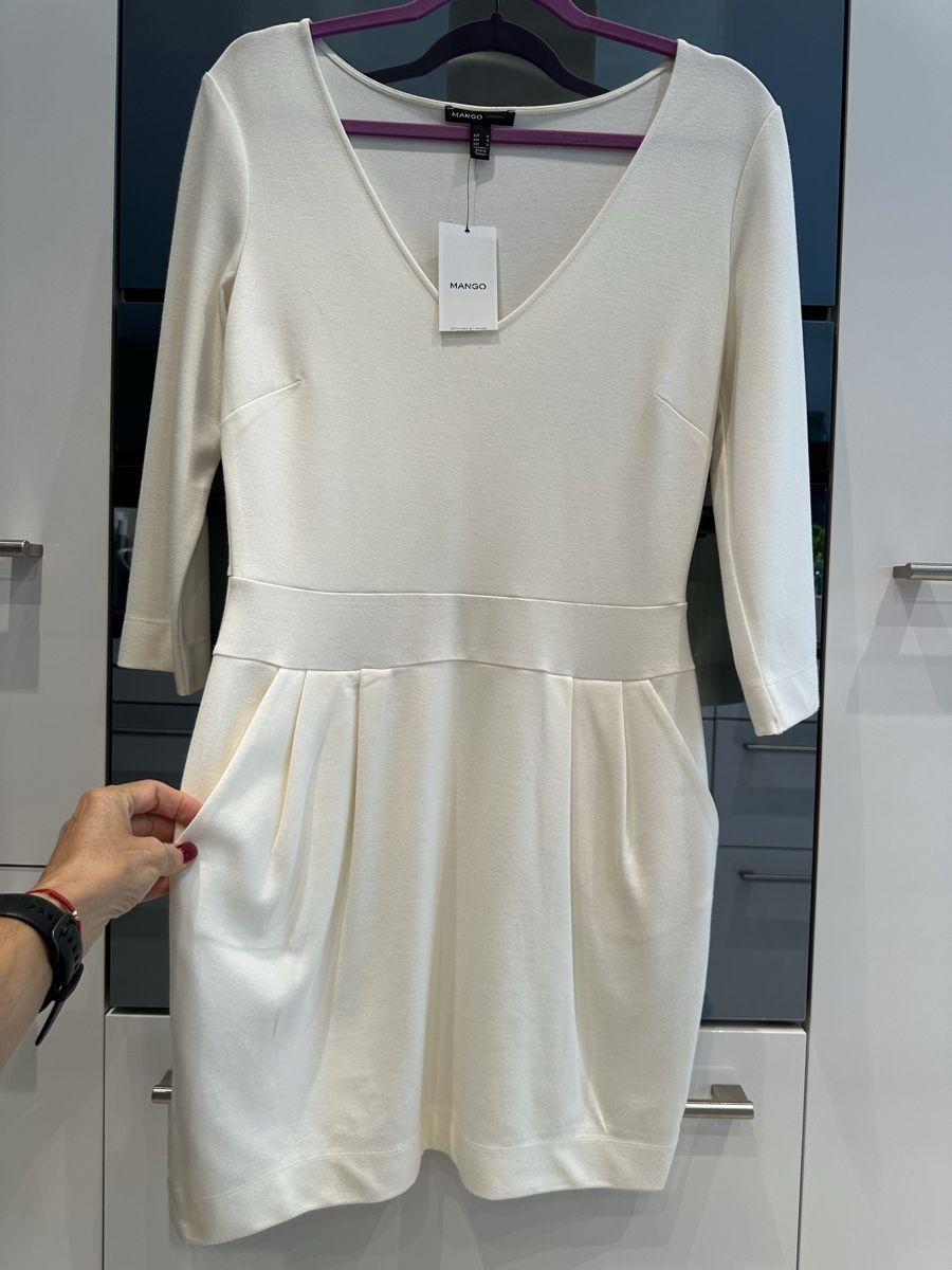 Mango Vestiti: MANGO neues écru Kleid Gr. M – Nuovo e nell'imballaggio originale da Zug venduto da kow_6xr6 1