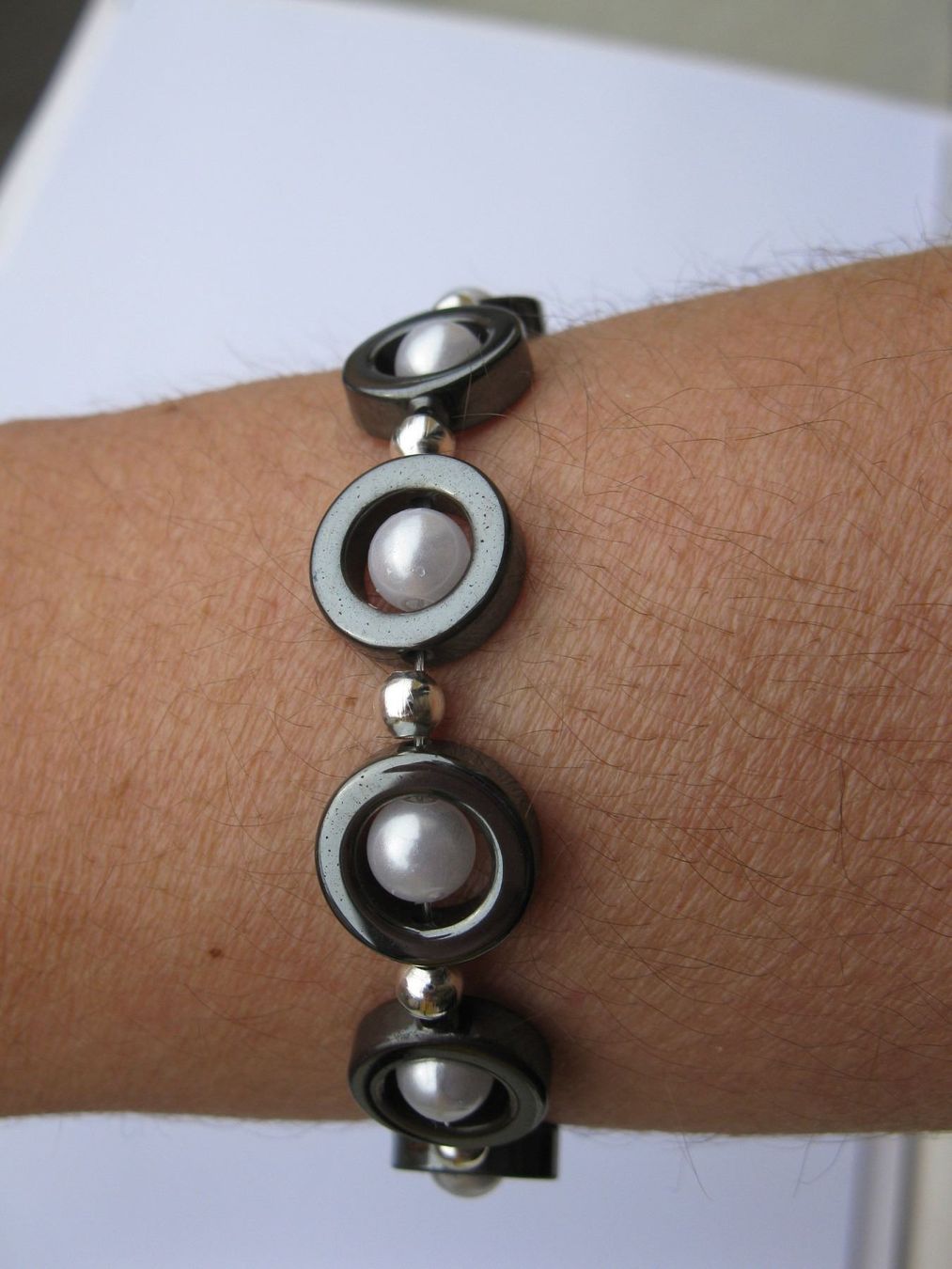 Perles (synthétiques): 5 Perlenrahmen Hämatit, Ring, 12mm – Neuf avec emballage d'origine à St. Margarethen TG par LuanaKa 2