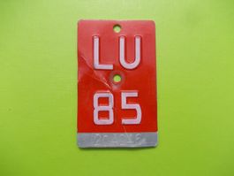 Velonummer / Fahrradnummer LU 85