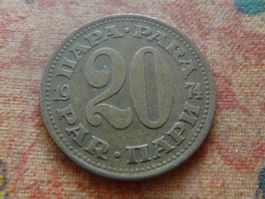 YOUGOSLAVIE  20  Para  1974  (P)