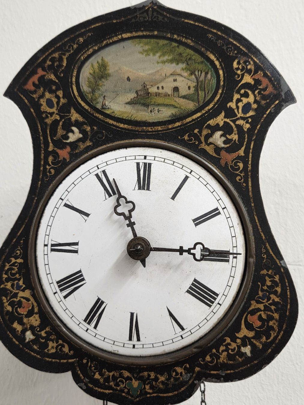 Stand- & Wanduhren: Antike Wanduhr,  bemalt – Gebraucht aus Dietikon von Allegra34 7