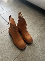 Stiefeletten Lederimitat braun Grösse 39/40 guter Zustand