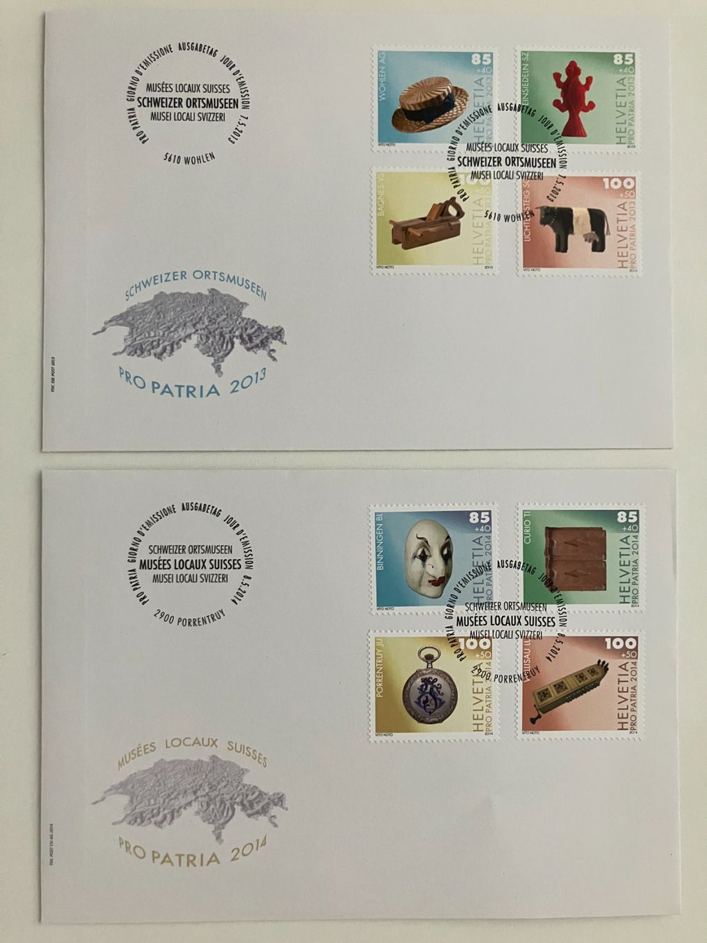 Tutti i francobolli: Pro Patria 2006-15, 10 FDC's, KP 200.-- – Usato da Würenlos venduto da Eulenpostuhu 3
