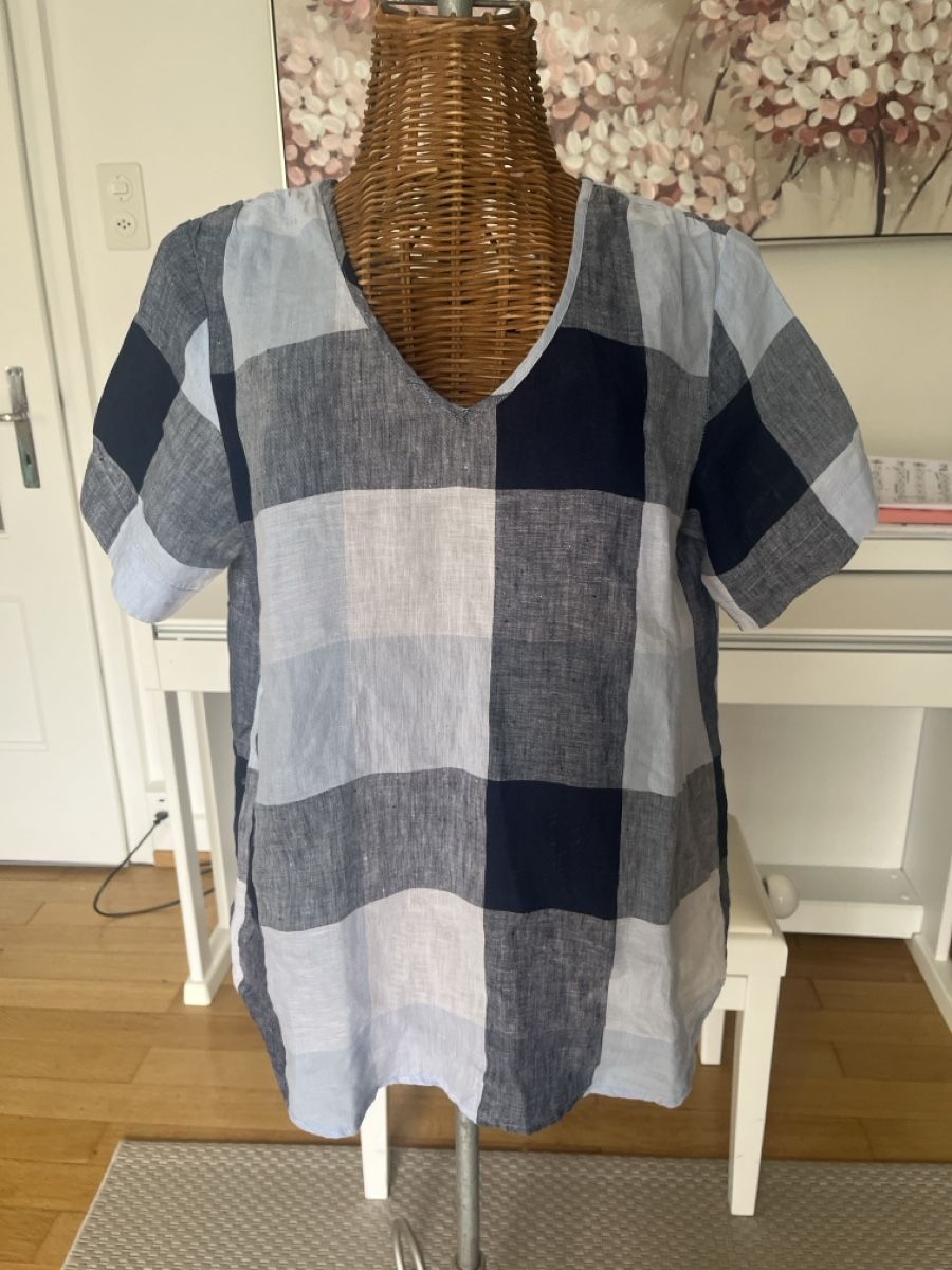 Blusen: Leinenbluse, blau, Clarina, 40 – Gebraucht aus Solothurn von Bobesch08