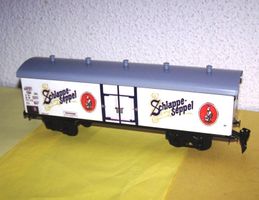 Spur 0: Blech-Bierwagen Schlappe-Seppel der DB 3+2 Leiter