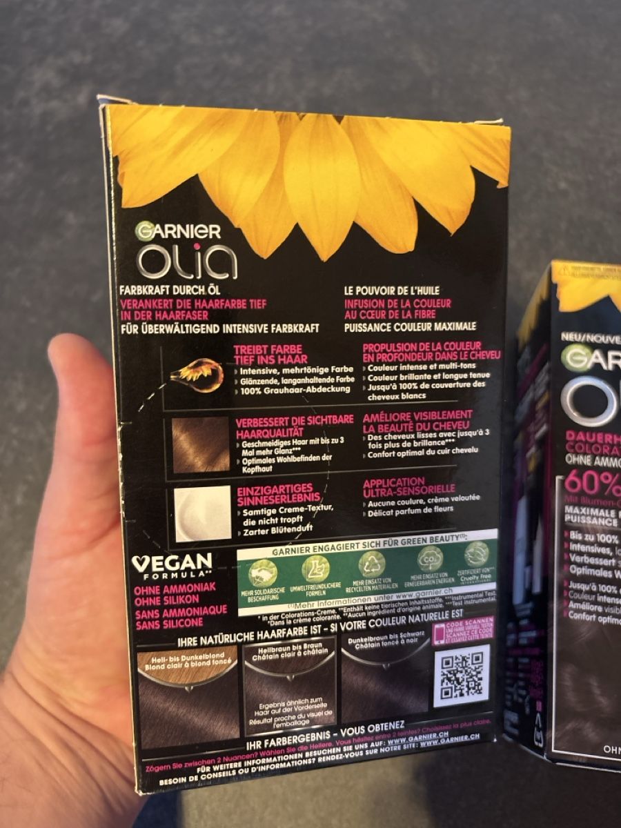 Färbemittel: 4x Garnier OLIA Haarfarbe 5.0 Braun – Neu und originalverpackt aus Hauptwil von rap_5lh5 2
