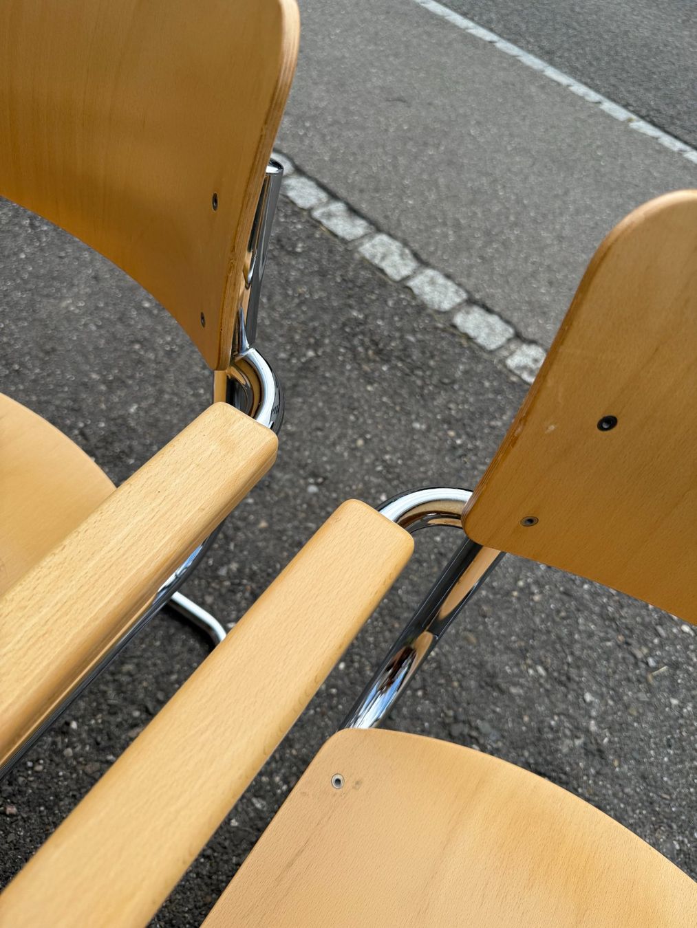 Thonet Sedie: Thonet S43F Freischwinger 4er Set // Marcel Breuer – Usato da Schinznach-Dorf venduto da mix 5