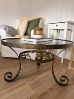 Vintage Couchtisch/Salontisch mit Glasplatte, Top Zustand!