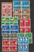 Lot Viererblock Ausgaben 1954-1956, teils Ersttag
