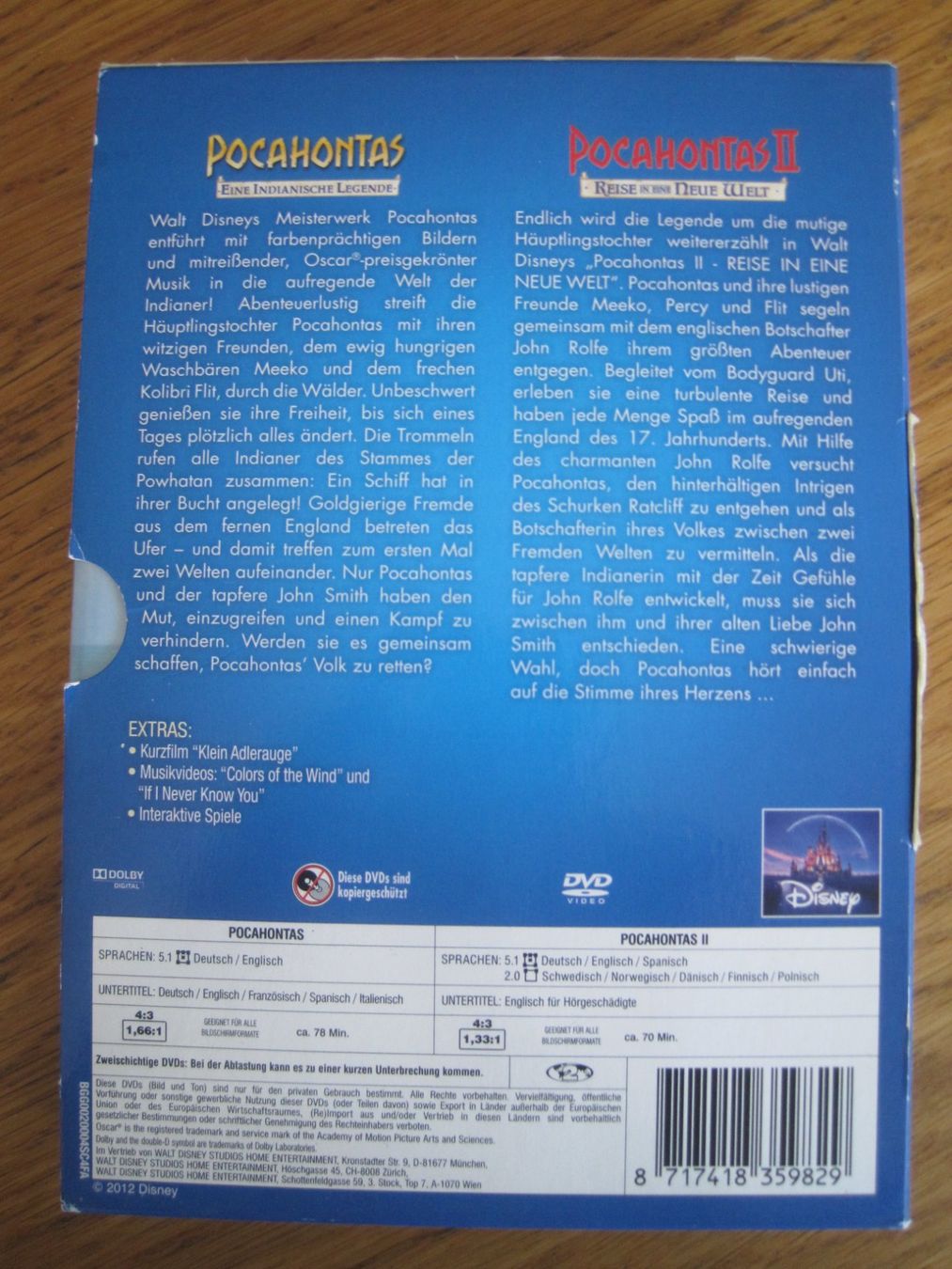 Tutti i DVDs: Pocahontas 1 & 2  DVD BOX  📀 – Usato da Gossau SG venduto da Noryflory 1