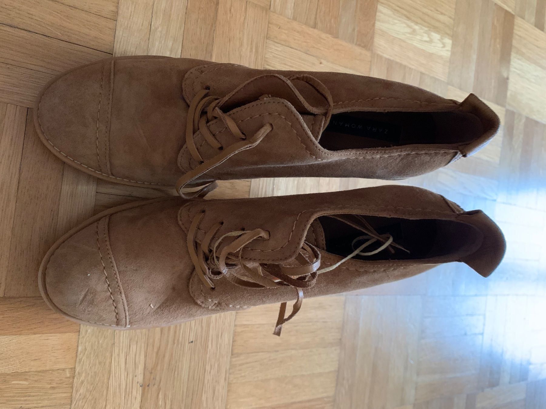 Zara Damenschuhe: Zara suede wedge short boots, size 39, new – Gebraucht aus Zürich von EShopping81 4