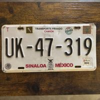 🇲🇽 Mexiko Autoschild, Sinaloa UK-47-319 - ORIGINAL 