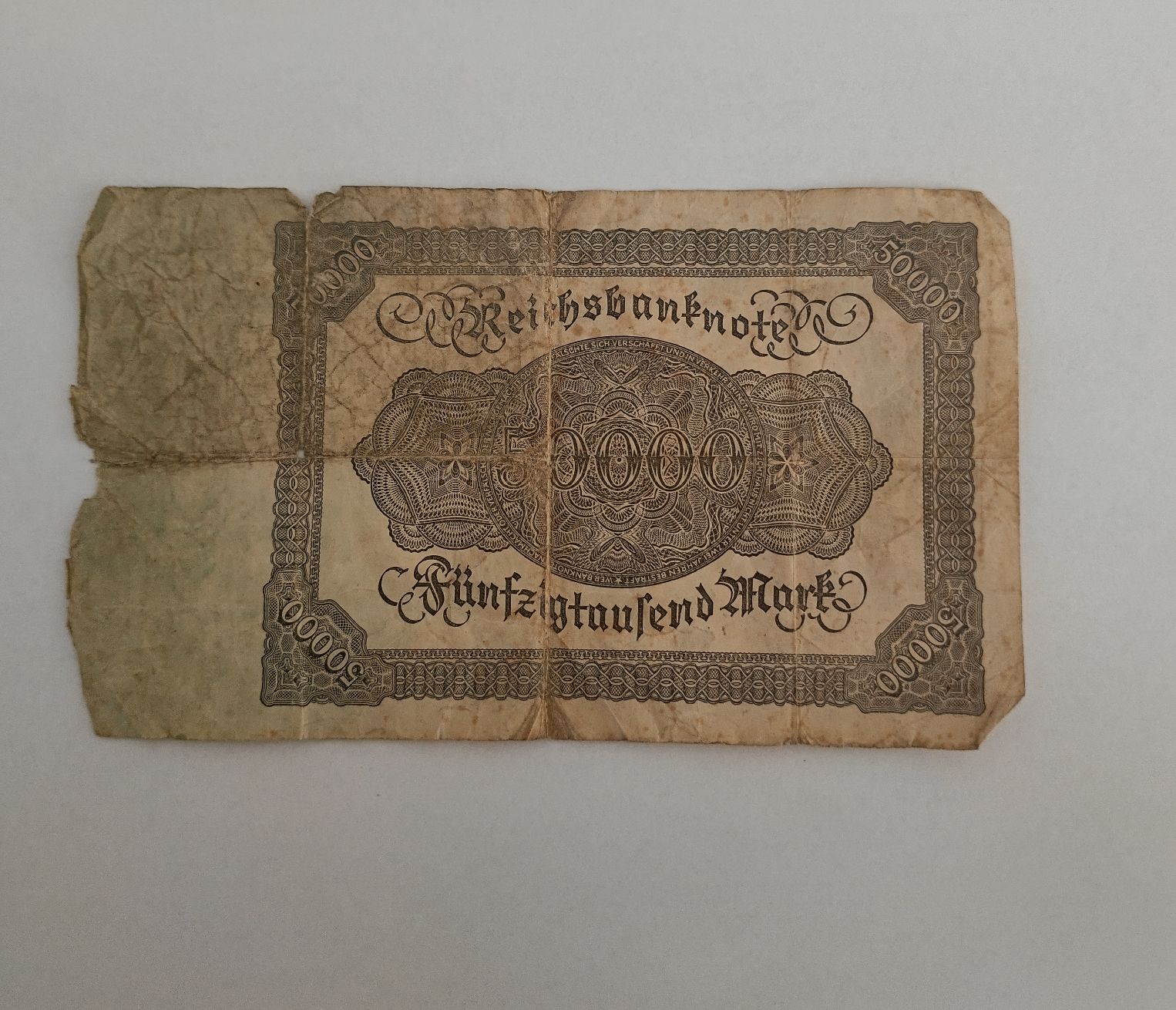 Banconote: Reichsbanknote Fünfzigtausend Mark – Usato da Rickenbach LU venduto da Nina053 1