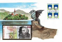 Grosser Banknotenbrief  Slovenien  1992