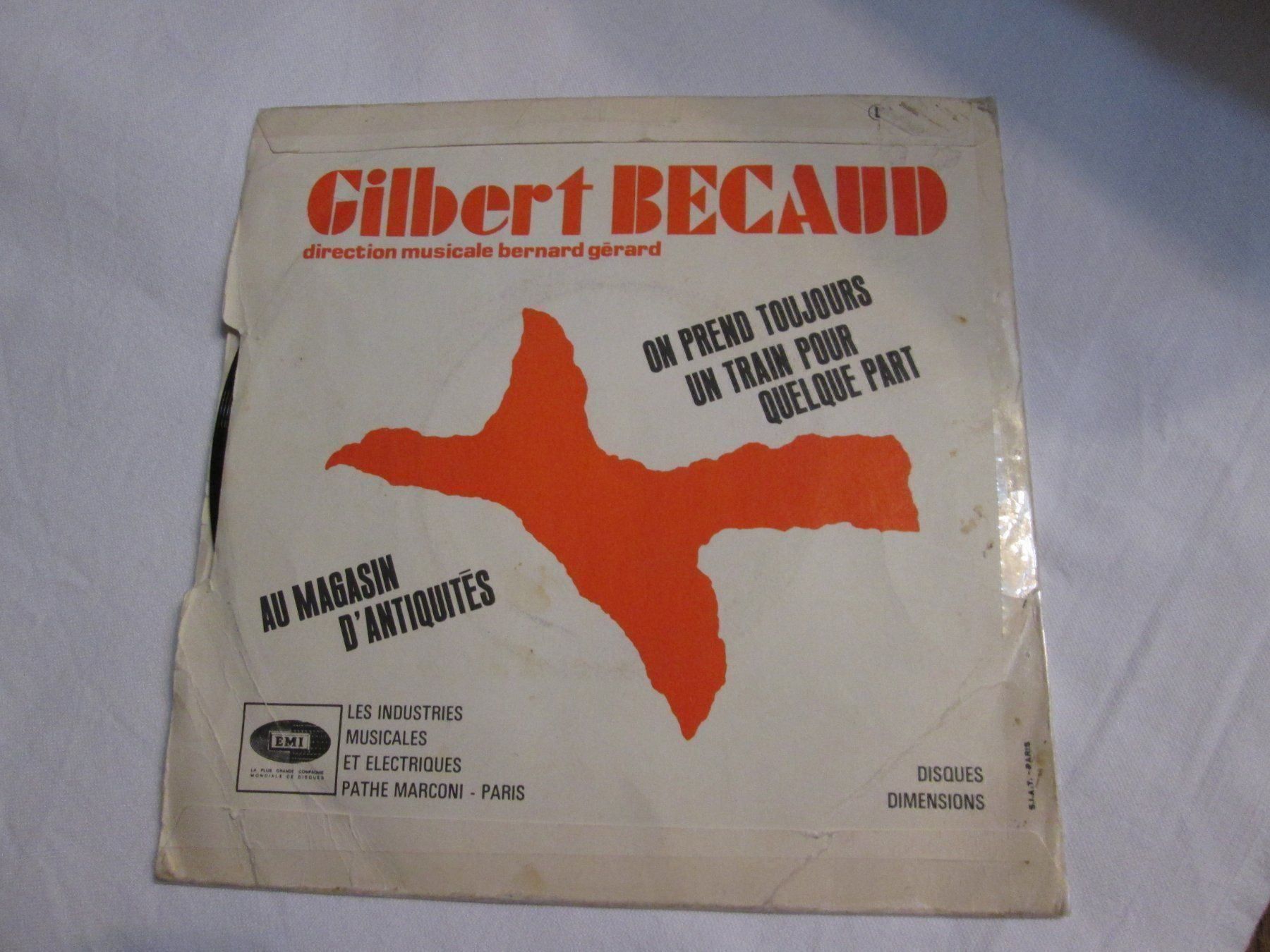 Dischi in vinile: Disque 45T Gilbert Bécaud VF 516 Occasion – Usato da la Chaux-de-Fonds venduto da Lampe 3