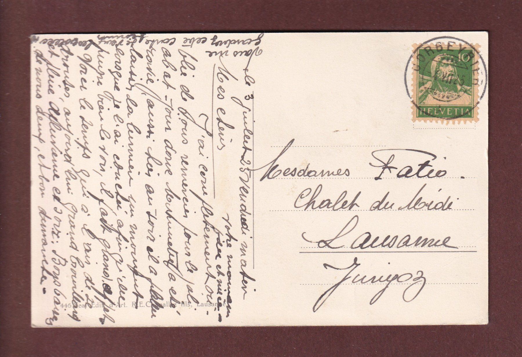 Cartoline postali: Sur la route des AGITTES - 1925 // pli // – Usato da Pully venduto da nicecards 1