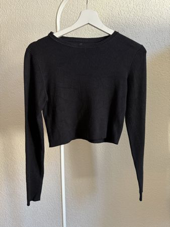 Pull en maille noir court/crop Alcott Los Angeles, t.S/M