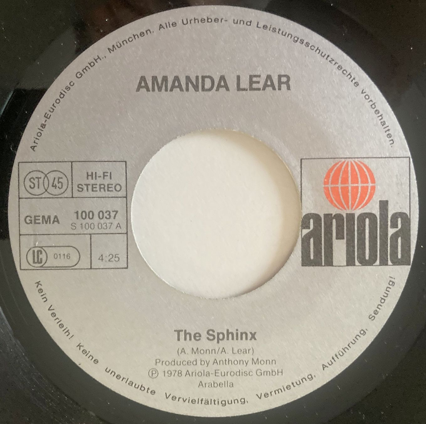 Dischi in vinile: AMANDA LEAR - THE SPHINX – Usato da Bottens venduto da hotter-than-hell 2