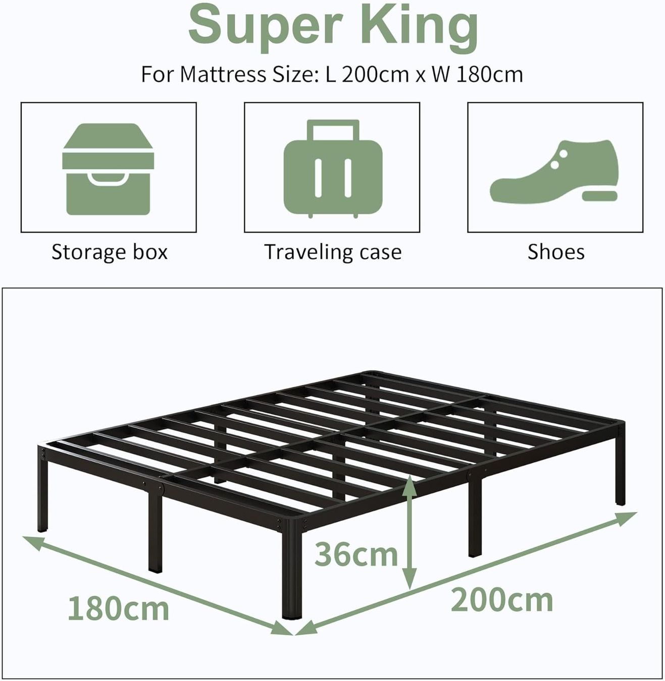 Betten: Metallbett 180x200 cm -  36cm Höhe – Neu und originalverpackt aus Basel von Stephan-Siegrist 1