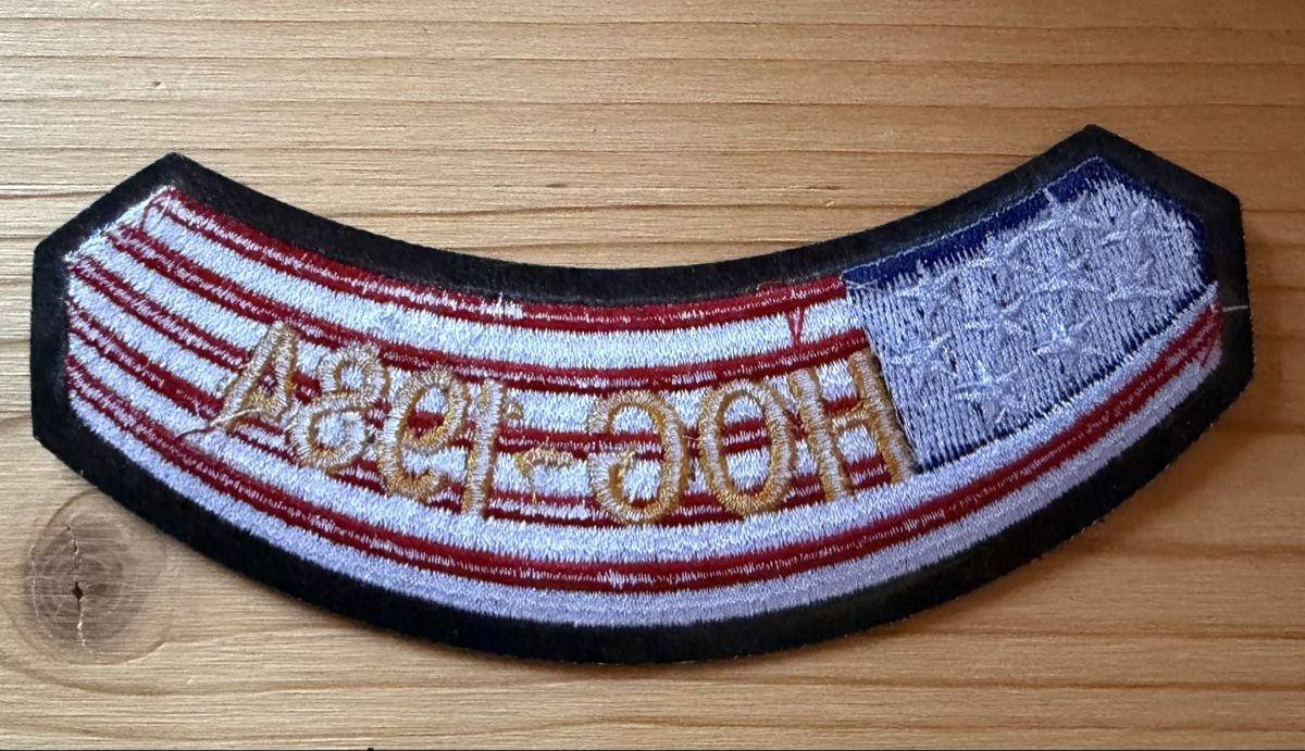 Harley-Davidson Toppe: Vintage Harley-Davidson HOG 1984 first patch – Usato da Châtillon JU venduto da swisshashashin 1