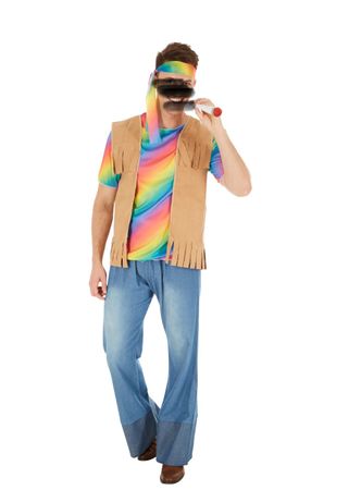 Herrenkostüm Hippie Peace XL