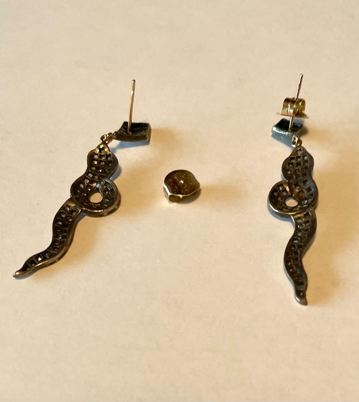 Ohrringe & -stecker: Vintage-Ohrringe mit Rohdiamanten aus Miami – Gebraucht aus Richterswil von IrynaL 2